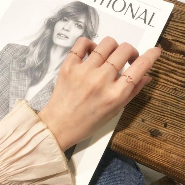 love ring fashion rose gold heart wave s set for women minimalist geometric metal finger trendy party jewelry 2021, Slivery;golden
love ring fashion rose gold heart wave s set for women minimalist geometric metal finger trendy party jewelry 2021, Slivery;golden