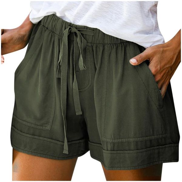 women's summer plus size solid color lace elastic band pocket casual shorts comfortable drawstring stitching casual elastic 04*, White;black
women's summer plus size solid color lace elastic band pocket casual shorts comfortable drawstring stitching casual elastic 04*, White;black