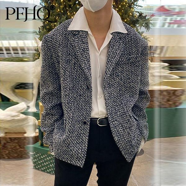 men's suits & blazers pfhq men korean casual suit jacket 2021 autumn black white mix single breasted loose pockets exquisite trend 21d1, White;black
men's suits & blazers pfhq men korean casual suit jacket 2021 autumn black white mix single breasted loose pockets exquisite trend 21d1, White;black