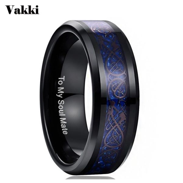 wedding rings 100% tungsten steel ring black carbon fiber blue dragon men to my soul mate husband birthday gift jewelry, Slivery;golden
wedding rings 100% tungsten steel ring black carbon fiber blue dragon men to my soul mate husband birthday gift jewelry, Slivery;golden