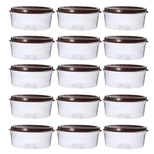 25 pcs round cake boxes biscuit boxes plastic packing party favor