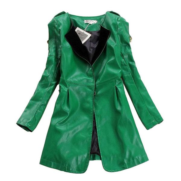 women's leather & faux winter trench coat jaqueta couro ladies velvet collar long pu jacket women blazer, Black
women's leather & faux winter trench coat jaqueta couro ladies velvet collar long pu jacket women blazer, Black