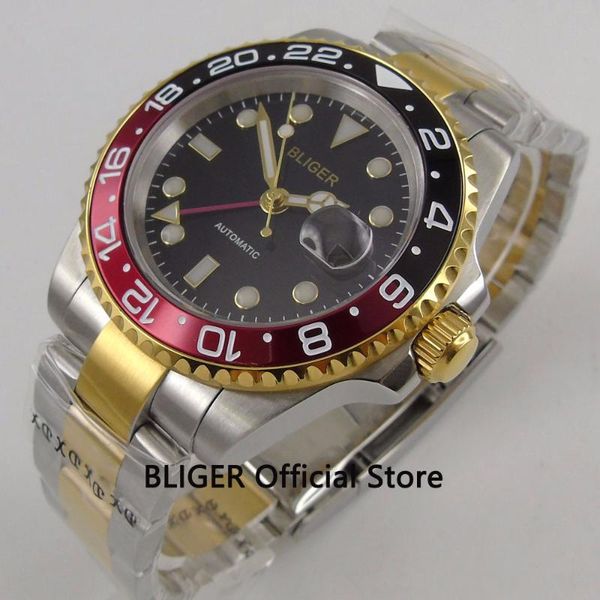 wristwatches sapphire crystal 40mm watch black dial red bezel gmt function luminous golden plated automatic movement men's, Slivery;brown
wristwatches sapphire crystal 40mm watch black dial red bezel gmt function luminous golden plated automatic movement men's, Slivery;brown
