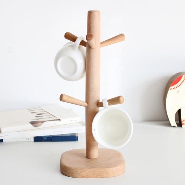 hooks & rails cute tree shape wooden coffee tea cup holder practical mug drying cups storage rack drinkware shelf six brackets
hooks & rails cute tree shape wooden coffee tea cup holder practical mug drying cups storage rack drinkware shelf six brackets