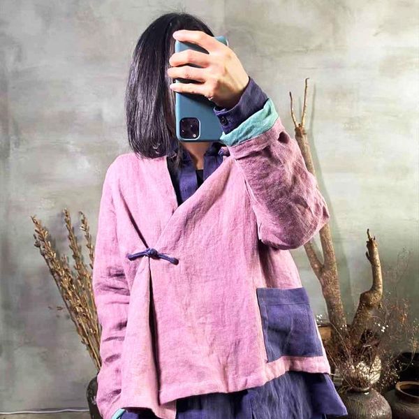 women's jackets women loose retro patchwork ladies vintage one button short coat female 2021 spring outerwear, Black;brown
women's jackets women loose retro patchwork ladies vintage one button short coat female 2021 spring outerwear, Black;brown