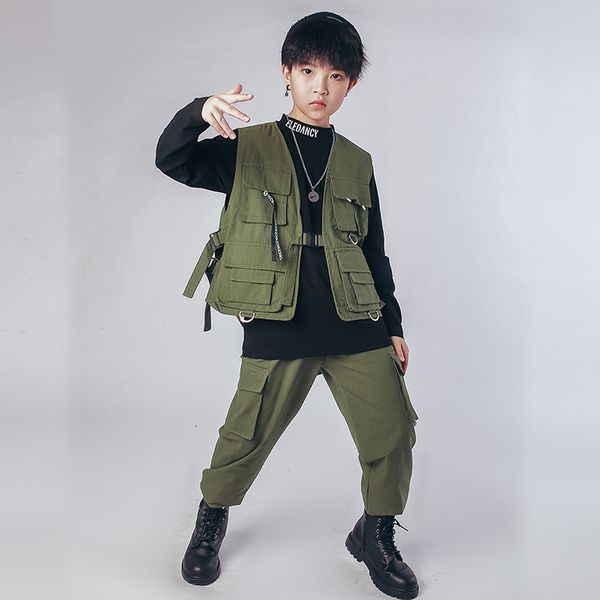 boys green tactical vest jacket informal hip-hop pants striped clothes boys and girls shirt dance dress, Black;red
boys green tactical vest jacket informal hip-hop pants striped clothes boys and girls shirt dance dress, Black;red