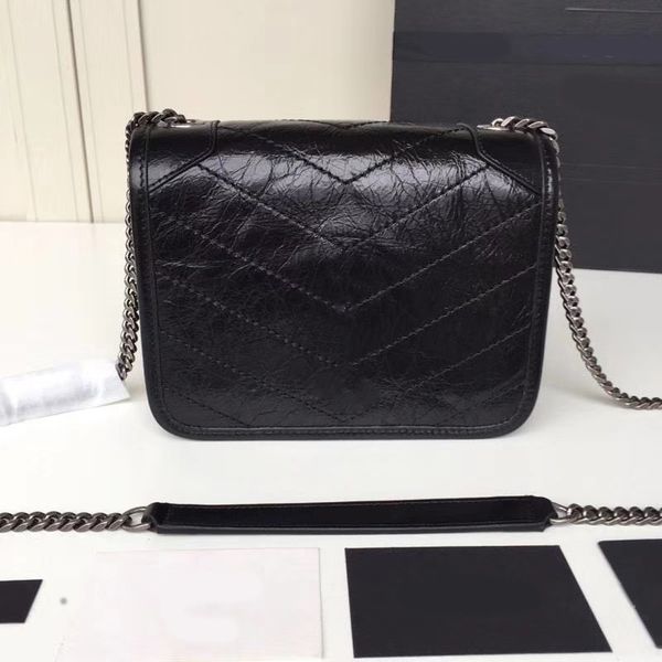 the new series shoulder bag 583103 imported waxed wrinkled cowhide handmade in genuine leather perfectly fine interior zipper pocket bags, Black
the new series shoulder bag 583103 imported waxed wrinkled cowhide handmade in genuine leather perfectly fine interior zipper pocket bags, Black