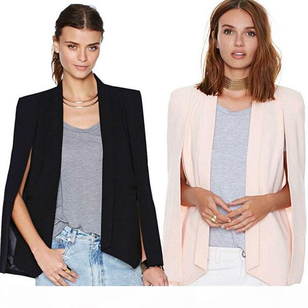 new ladies women long sleeve lapel cape poncho office jacket cloak blazer suit coat kr2, White;black
new ladies women long sleeve lapel cape poncho office jacket cloak blazer suit coat kr2, White;black