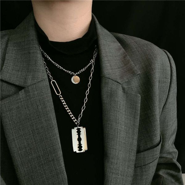 hbp fashion japanese and korean simple garden brand blade pendant necklace hip hop ins cold wind collar double stainless steel neck chain, Silver
hbp fashion japanese and korean simple garden brand blade pendant necklace hip hop ins cold wind collar double stainless steel neck chain, Silver