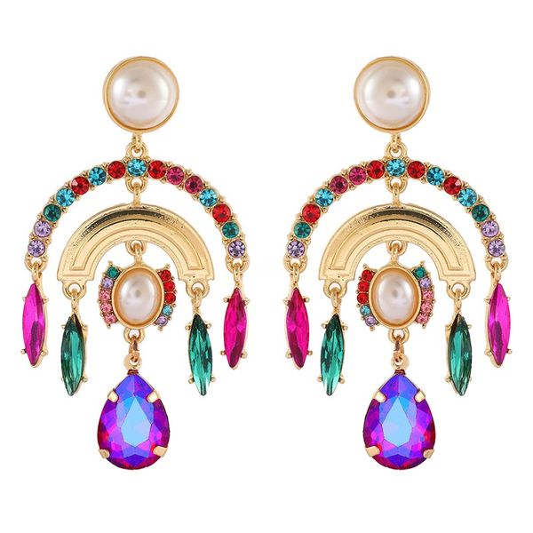 trendy colorful water drop crystal dangle earrings elegant imitation pearl beaded earring bridal wedding jewelry, Silver
trendy colorful water drop crystal dangle earrings elegant imitation pearl beaded earring bridal wedding jewelry, Silver