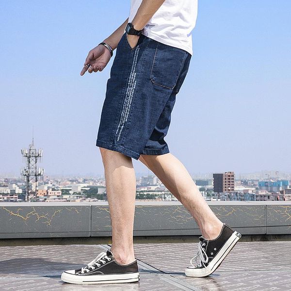 men's shorts x333 jeans summer men denim fashion washed vintage elastic five-point pants loose straight larger sized male clothes, White;black
men's shorts x333 jeans summer men denim fashion washed vintage elastic five-point pants loose straight larger sized male clothes, White;black