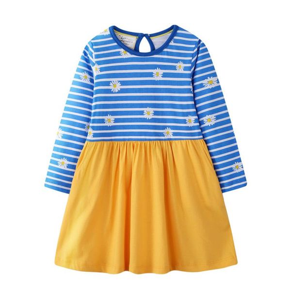 girl's dresses long sleeve flower cotton stripe children costume tutu dress fashion kids clothes party frocks, Red;yellow
girl's dresses long sleeve flower cotton stripe children costume tutu dress fashion kids clothes party frocks, Red;yellow
