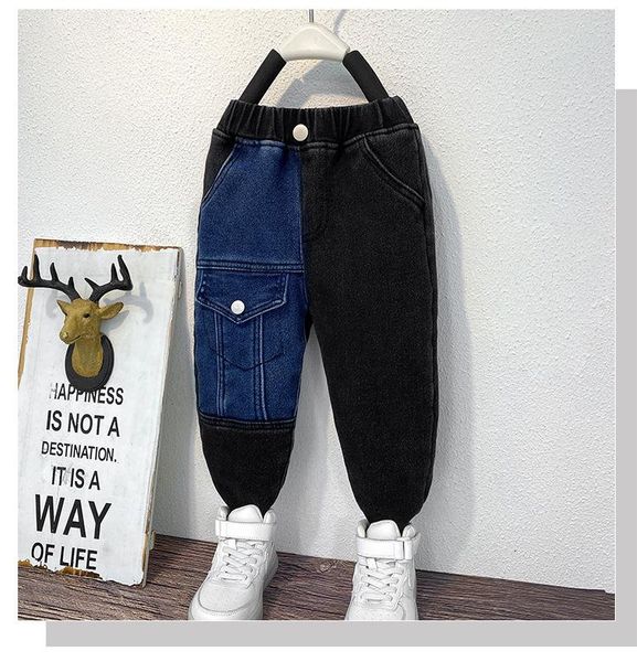 2021 patchwork children's pants kids pants baby boys jeans plus velvet for baby boys denim toddler clothing 2-7 years ko49, Blue
2021 patchwork children's pants kids pants baby boys jeans plus velvet for baby boys denim toddler clothing 2-7 years ko49, Blue