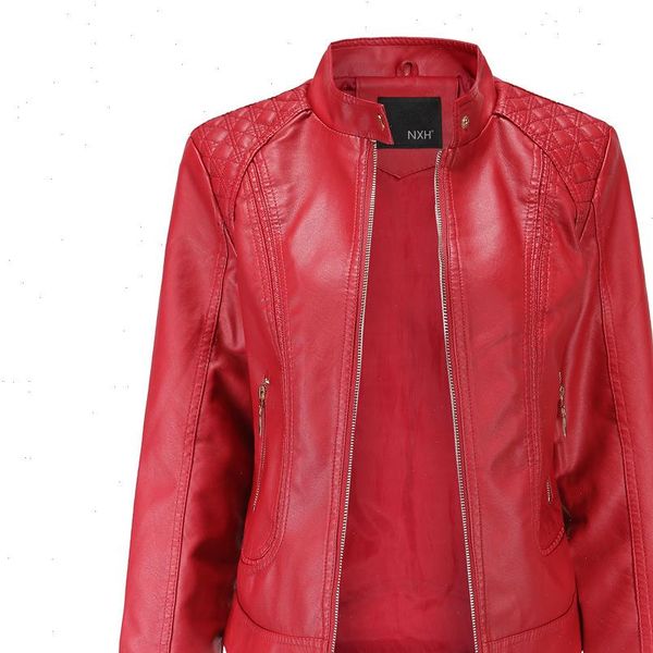 2021 leather jacket women zippers pu leather jacket mandarin collar womens faux leather jacket red biker women, Black
2021 leather jacket women zippers pu leather jacket mandarin collar womens faux leather jacket red biker women, Black