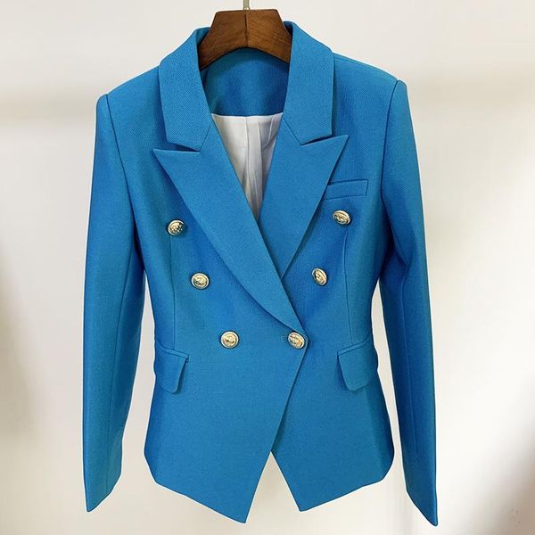 women's suits & blazers est fashion 2021 designer jacket star style classic lion buttons double breasted slim fit pique blazer, White;black
women's suits & blazers est fashion 2021 designer jacket star style classic lion buttons double breasted slim fit pique blazer, White;black