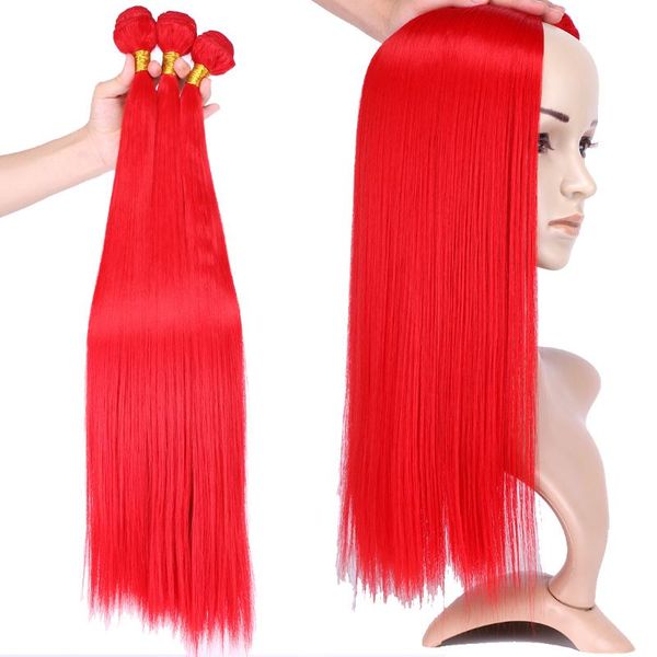 human ponytails 22 inch 100/piece straight synthetic high temperature hair bundles brazilian weave red pink color for black women
human ponytails 22 inch 100/piece straight synthetic high temperature hair bundles brazilian weave red pink color for black women