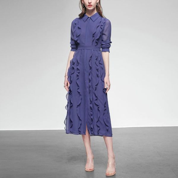 casual dresses women spring autumn fashion elegant chiffon dress shirt office cocktail party robe femme ruffle designer vestido, Black;gray
casual dresses women spring autumn fashion elegant chiffon dress shirt office cocktail party robe femme ruffle designer vestido, Black;gray