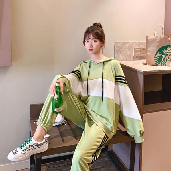 women's two piece pants autumn women tracksuit pieces hoodies and set korean clothes female sweat suits girls casual pullovers, White
women's two piece pants autumn women tracksuit pieces hoodies and set korean clothes female sweat suits girls casual pullovers, White