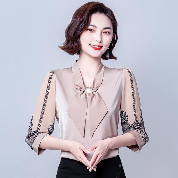 women's blouses & shirts mid-sleeve chiffon shirt 2021 summer fashionable belly-covering coat, White
women's blouses & shirts mid-sleeve chiffon shirt 2021 summer fashionable belly-covering coat, White