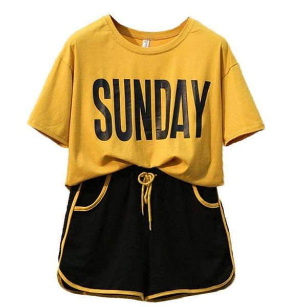 women's tracksuits two-piece suit casual short sleeve + shorts sets female student fashion summer tracksuit, Gray
women's tracksuits two-piece suit casual short sleeve + shorts sets female student fashion summer tracksuit, Gray