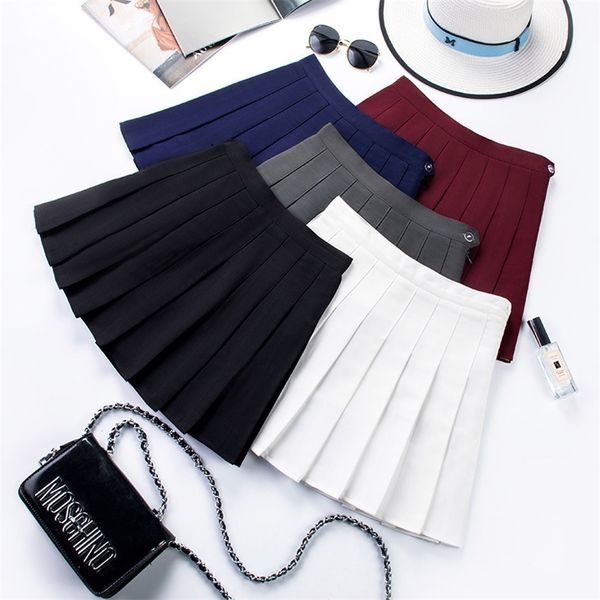 black korean women summer high waist pleated plaid female anime short skirts skirt 210306
black korean women summer high waist pleated plaid female anime short skirts skirt 210306
