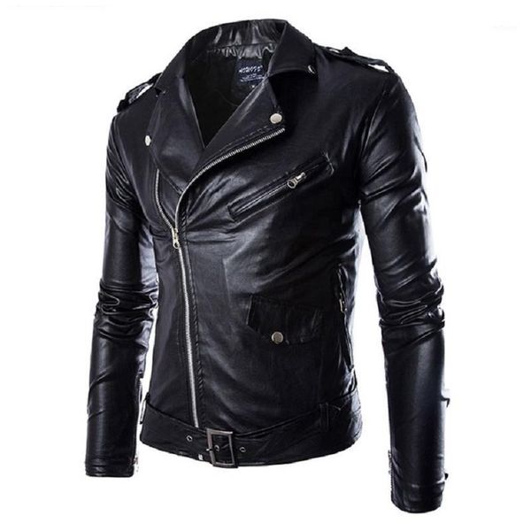 men's jackets fashion brand leather jacket coat men biker homme jaqueta de couro masculina pu mens punk veste cuir, Black;brown