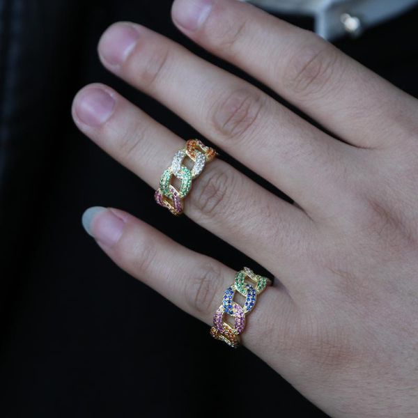 wedding rings rock fashion link chain cuban punk gold color micro pave rainbow bright cz women men engagement jewelry, Slivery;golden
wedding rings rock fashion link chain cuban punk gold color micro pave rainbow bright cz women men engagement jewelry, Slivery;golden