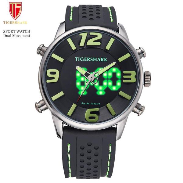 wristwatches tigershark men sports watch quartz chronograph rubber strap waterproof relogio masculino t2021, Slivery;brown
wristwatches tigershark men sports watch quartz chronograph rubber strap waterproof relogio masculino t2021, Slivery;brown