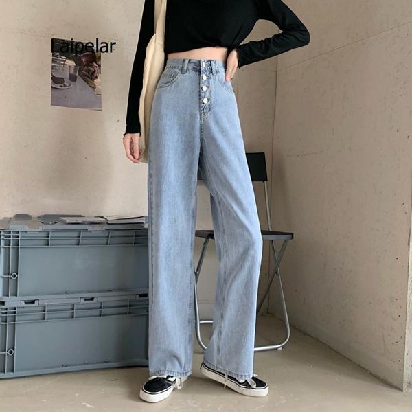 women's jeans 2021 spring and autumn retro style high waist solid color wide leg women street slim straight ladies, Blue
women's jeans 2021 spring and autumn retro style high waist solid color wide leg women street slim straight ladies, Blue