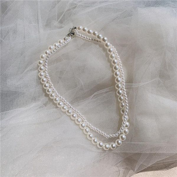 pendant necklaces white pearl beaded necklace double rice bead intellectual party travel girl ladies valentine gift for friends, Silver
pendant necklaces white pearl beaded necklace double rice bead intellectual party travel girl ladies valentine gift for friends, Silver