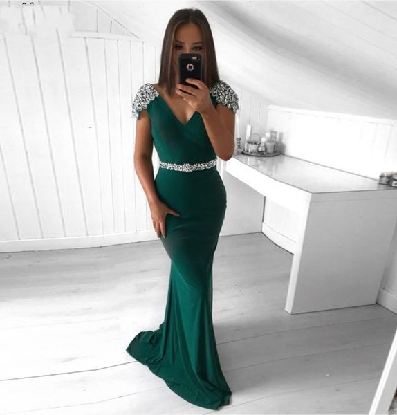 2021 new green mermaid evening long beaded cap sleeves zipper formal gowns prom es vestidos de noiva pt9e, Black;red
2021 new green mermaid evening long beaded cap sleeves zipper formal gowns prom es vestidos de noiva pt9e, Black;red