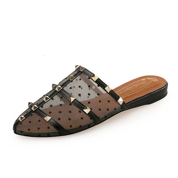 sandals chinelos das mulheres pu rebite metal decoração sapatos de verão bico redondo slip on senhoras deslize plus size 42 nzs4, Black
sandals chinelos das mulheres pu rebite metal decoração sapatos de verão bico redondo slip on senhoras deslize plus size 42 nzs4, Black
