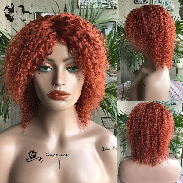 synthetic wigs xishixiu afro kinky curly wig with bangs full machine made scalp 150density brazilian short blend human hair, Black
synthetic wigs xishixiu afro kinky curly wig with bangs full machine made scalp 150density brazilian short blend human hair, Black