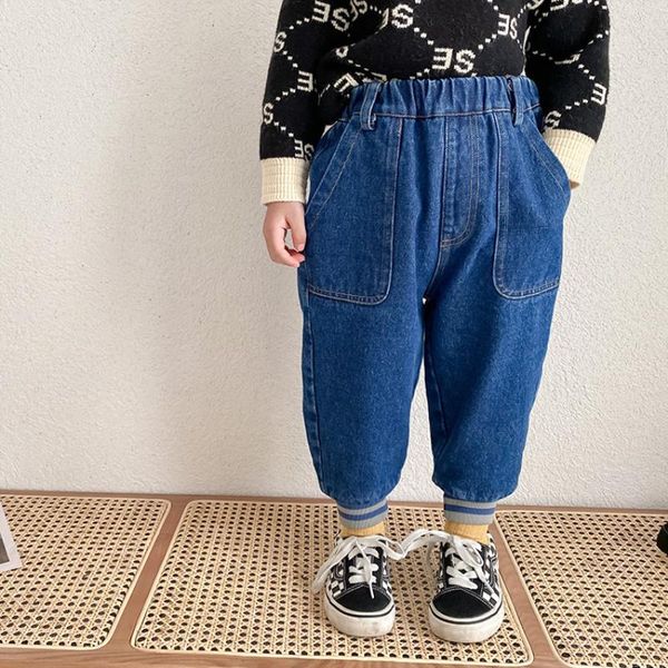 jeans cool blue pocket thicken spring autumn trousers pants for girls boys children kids clothing teenagers high quality
jeans cool blue pocket thicken spring autumn trousers pants for girls boys children kids clothing teenagers high quality
