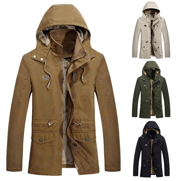 men's jackets autumn and winter jacket casual stand-up collar warmth plus velvet thick cotton hooded trench coat with pockets, Black;brown
men's jackets autumn and winter jacket casual stand-up collar warmth plus velvet thick cotton hooded trench coat with pockets, Black;brown