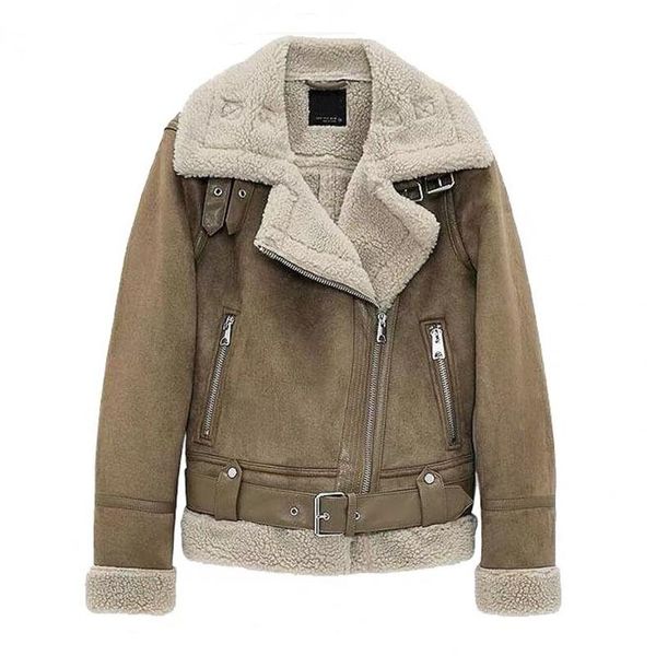winter women's jacket faux fur leather jackets women wool coat thick motorcycle jackets vintage suede lambswool coats outerwear, Black
winter women's jacket faux fur leather jackets women wool coat thick motorcycle jackets vintage suede lambswool coats outerwear, Black