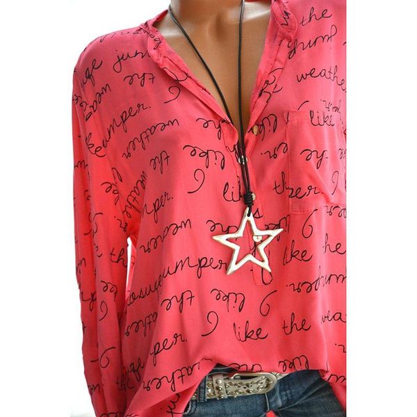 women's blouses & shirts missky women shirt casual v-neck letters print long sleeve fashionable pullover for autumn spring, White 
women's blouses & shirts missky women shirt casual v-neck letters print long sleeve fashionable pullover for autumn spring, White