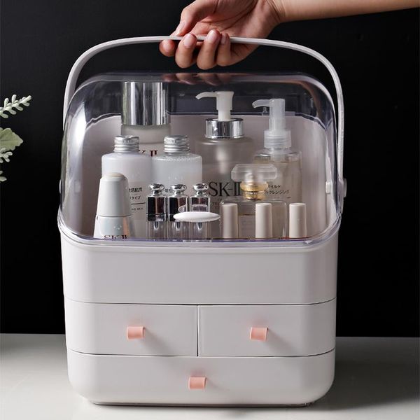 cosmetic storage box makeup organizer drawer large capacity jewelry nail polish container portable boxes & bins
cosmetic storage box makeup organizer drawer large capacity jewelry nail polish container portable boxes & bins