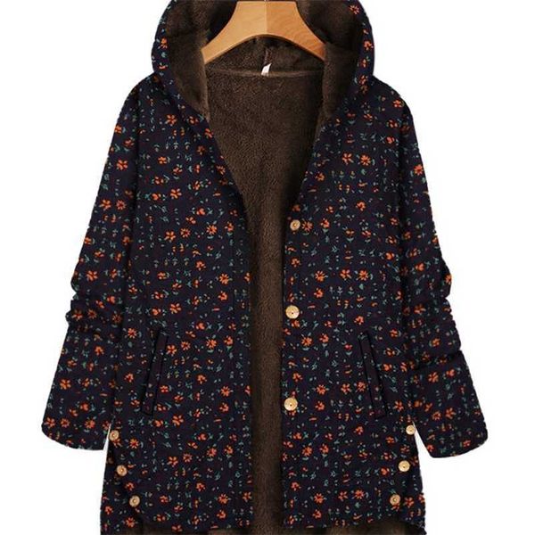 women coat autumn and winter women's jacket thick casual loose printing single-breasted irregular hooded coat en* 211112, Black;brown
women coat autumn and winter women's jacket thick casual loose printing single-breasted irregular hooded coat en* 211112, Black;brown