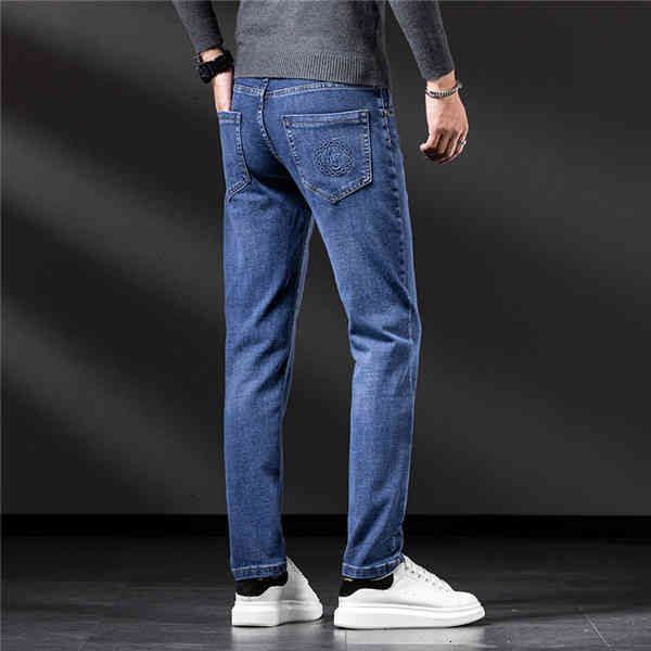 men's jeans autumn winter styles mens designer business casual embroidery print stretchy destroyed hole taped slim-leg fit denim scratc, Blue
men's jeans autumn winter styles mens designer business casual embroidery print stretchy destroyed hole taped slim-leg fit denim scratc, Blue