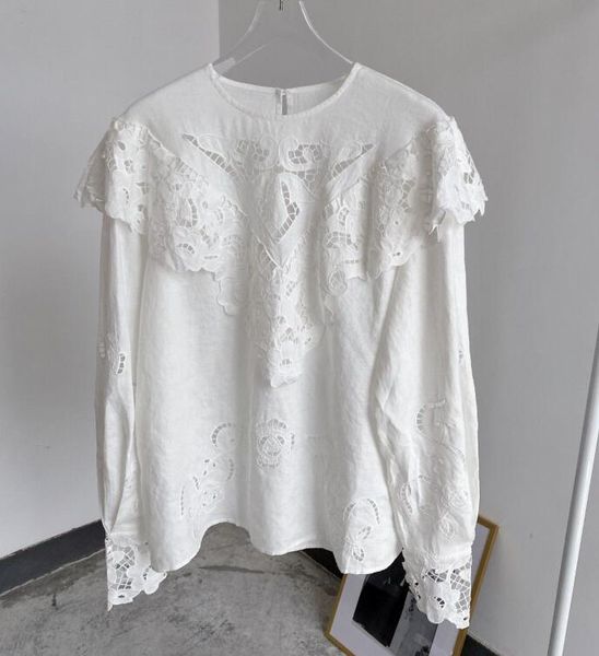 women's tanks & camis woman white black linen v-neck full sleeve ruffled detail hollow out fashion blouse 
women's tanks & camis woman white black linen v-neck full sleeve ruffled detail hollow out fashion blouse