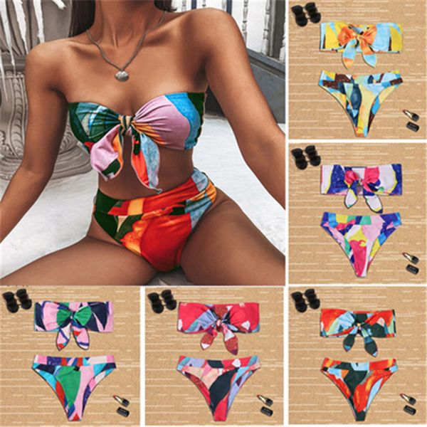 womens bow-knot bikini swimwear fashion trend printing gather bras briefs split swimsuit summer female tube hollow out beach bikini, White;black
womens bow-knot bikini swimwear fashion trend printing gather bras briefs split swimsuit summer female tube hollow out beach bikini, White;black