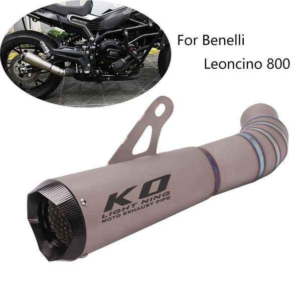 motorcycle exhaust system slip-on muffler for benelli leoncino 800 titanium alloy pipe no db killer escape reserve catalyst 280mm
motorcycle exhaust system slip-on muffler for benelli leoncino 800 titanium alloy pipe no db killer escape reserve catalyst 280mm
