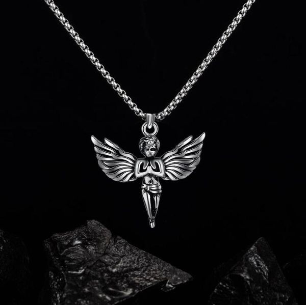 pendant necklaces retro harajuku hip hop angel stainless steel men women necklace disco couple gothic colar jewelry gifts, Silver
pendant necklaces retro harajuku hip hop angel stainless steel men women necklace disco couple gothic colar jewelry gifts, Silver