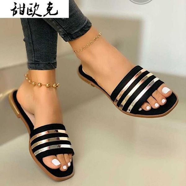 slippers 2021 summer fashion women flat sandals open toe leaking heel comfortable outer wear shoes woman, Black
slippers 2021 summer fashion women flat sandals open toe leaking heel comfortable outer wear shoes woman, Black