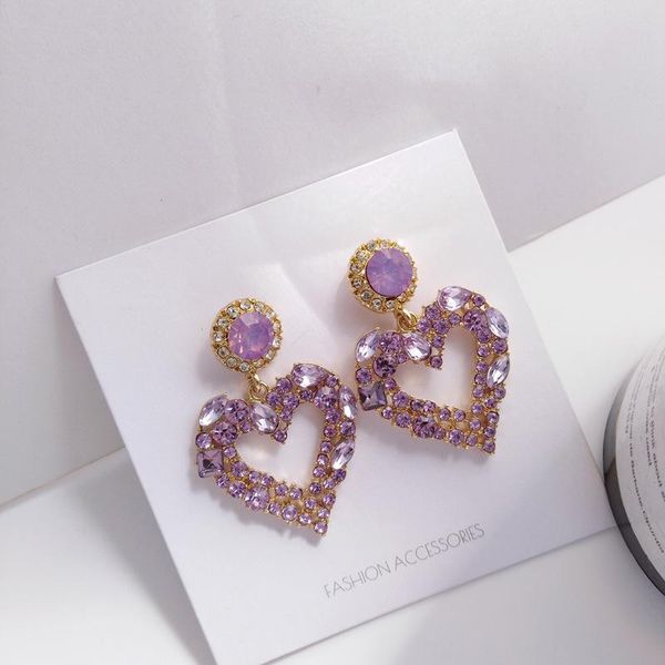 clip-on & screw back 2021 korean luxury exquisite purple big heart clip on earrings no hole temperament elegant rhinestone love, Silver
clip-on & screw back 2021 korean luxury exquisite purple big heart clip on earrings no hole temperament elegant rhinestone love, Silver