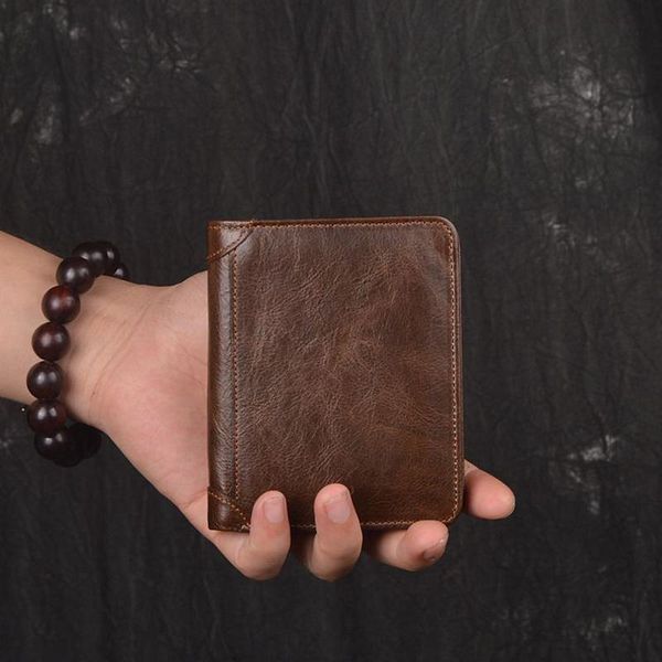 wallets genuine cow leather men vintage trifold wallet full grain short for mens, Red;black
wallets genuine cow leather men vintage trifold wallet full grain short for mens, Red;black