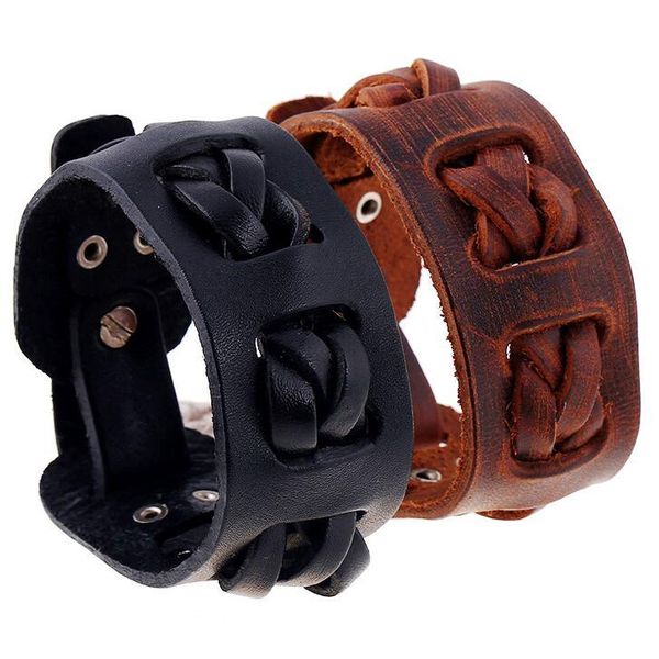 tennis vintage retro fashion braided wide genuine leather bangle wrap weave charm bracelet belt wristbands accessories punk men jewelry, Golden;silver
tennis vintage retro fashion braided wide genuine leather bangle wrap weave charm bracelet belt wristbands accessories punk men jewelry, Golden;silver