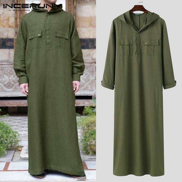 solid muslim robes mens long sleeve buttons jubba thobe men autumn hooded mult pockets kaftan islamic clothing s-5xl incerun 7, Red
solid muslim robes mens long sleeve buttons jubba thobe men autumn hooded mult pockets kaftan islamic clothing s-5xl incerun 7, Red