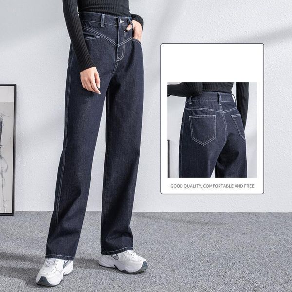 women's jeans dyw054 high waist women loose korean style leisure y2k streetwear classical vintage cotton zipper washing denim pants, Blue
women's jeans dyw054 high waist women loose korean style leisure y2k streetwear classical vintage cotton zipper washing denim pants, Blue